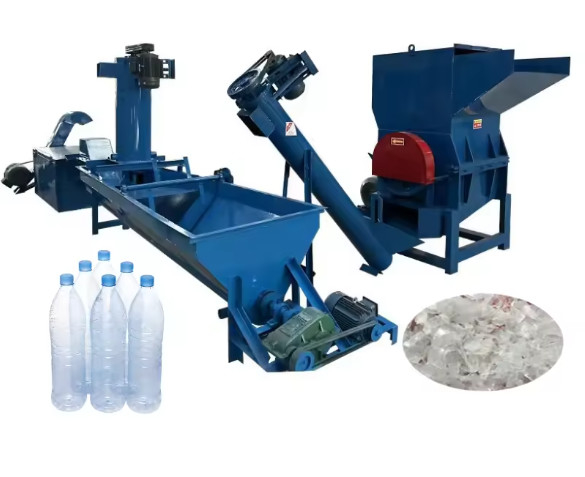 Riciclaggio di rifiuti di plastica Pp Pe Pet Macchine per il riciclaggio di bottiglie di plastica per fibre di poliestere