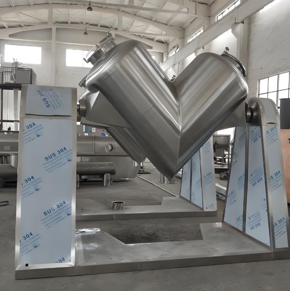 Miscelatore a V per polveri in acciaio inox, capacità 10-1000L