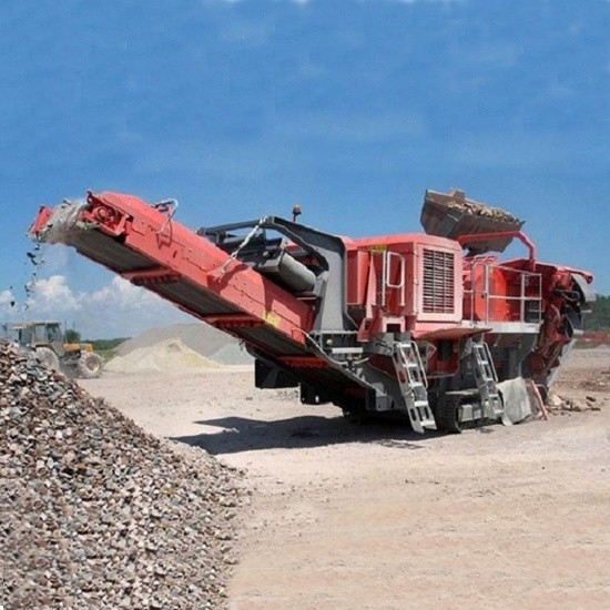 Tipo ruota mobile del cingolo della pianta del frantoio a mascella montata per estrazione mineraria