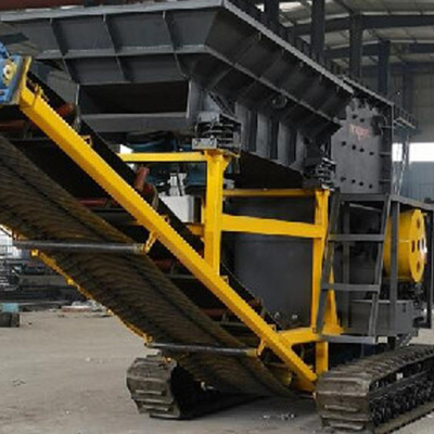 frantumatore a martelli mobile montato su rotaie del cingolo 240t/H per le cave aggregate